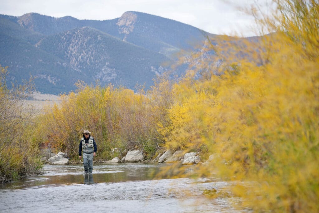 fly fisherman on the Ruby river, Montana